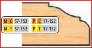 PC17152 4 x 1 1/4 BORE CT DOOR EDGE DETAIL CUTTER
