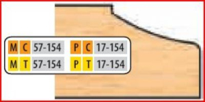 PC17154 4 x 1 1/4 BORE CT DOOR EDGE DETAIL CUTTER
