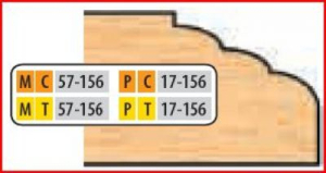 PC17156 4 x 1 1/4 BORE CT DOOR EDGE DETAIL CUTTER