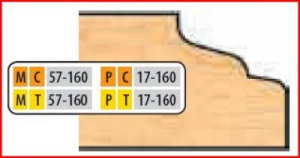 PC17160 4 x 1 1/4 BORE CT DOOR EDGE DETAIL CUTTER