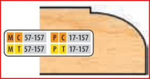 PT17157 4 x 1 1/4 BORE TT DOOR EDGE DETAIL CUTTER