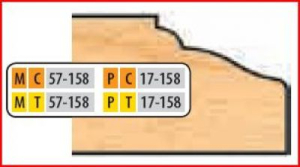 PT17158 4 x 1 1/4 BORE TT DOOR EDGE DETAIL CUTTER