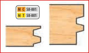 MC58001 2 15/16 x 3/4 BORE CT REVERSIBLE GLUE JNT CUTTER