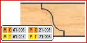 PC21003 4 x 1 1/4 BORE CT REVERSIBLE DETAIL CUTTER