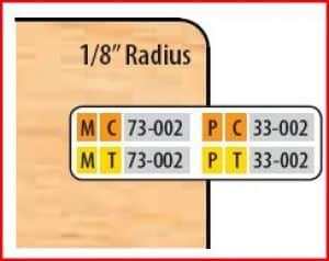 PT33002 4 x 1 1/.4 BORE TT 1/8 R EXT. CORNER ROUNDS
