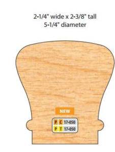 PT17050 2 PC 5-1/4 DIA x 1-1/4 BORE 3 WING HANDRAIL SET