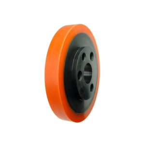 Global Tooling FW-R80OR0028-30 3/4" Wide, 5-1/2" Dia, 30mm Bore, Bolt-On -- Solid Urethane Feed Wheel