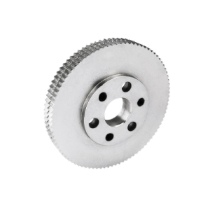 Global Tooling FW-S8008 3/4" Wide, 5-1/2" Dia, 30mm Bore, Bolt-On -- Steel Tooth Feed Wheel
