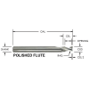 O Flute Rounding Edge Spiral Bit - 1 Flute