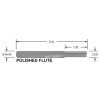 O Flute Straight Bit - 1 Flute (Polished) - Left-Hand